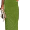 Jngrtsyjvip Fashion  Womens 2024 Summer V Neck Knit Midi Dress Bodycon Sleeveless Ribbed Sweater Dresses
