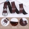 Jngrtsyjvip Fashion  Women’s Hollow Flower Leather Belt for Jeans Pants Wide Belt for Ladies