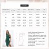 Jngrtsyjvip Fashion Midi Dress for Women Summer Bodycon Knit Dress Round Neck Sleeveless Side Slit Long Slim Elegant Wedding Guest Dress