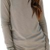 Jngrtsyjvip Fashion   Womens Long Sleeve Round Neck Shirts Basic Tee Fall Tops Outfits Clothes 2024