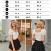 Jngrtsyjvip Fashion  Women's High Waist Ruffle Flowy Mini Skirts Stretchy Lined Layered Pleated Casual Beach Short Skirt