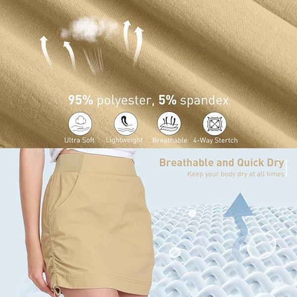 Jngrtsyjvip Fashion Women's Casual Skorts Tennis Skirts Tummy Control UV Protection Quick Dry Golf Skirt with Pockets Active