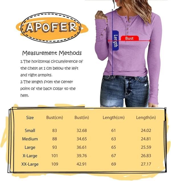 71LoOmnAUlL._AC_SL1200 Jngrtsyjvip Ribbed women’s shirts Fashion Womens Long Sleeves Ribbed Knit Tunic Shirts Scoop Neck Button Down Tops Casual Henley Tee Shirt Slim Fit Blouses