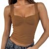 Jngrtsyjvip Fashion Women Sleeveless Sexy Backless Going Out Crop Top Y2K Strappy Ruched Tank Top Summer Tight Slim Fit Cute Tops
