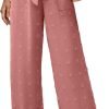 Jngrtsyjvip FashionI  Women's Wide Leg Pants with Pockets High Waist Adjustable Knot Loose Casual Trousers Business Work Casual Pants