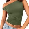 Jngrtsyjvip Fashion Womens Off The Shoulder Tops Sleeveless Shirts Going Out Crop Tank Tops Slim Fitted Y2K Summer Outfits 2024