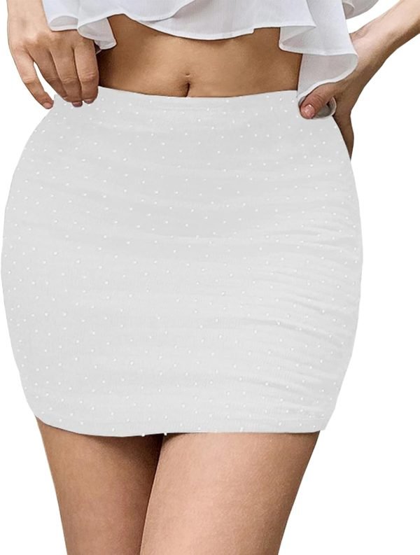 Jngrtsyjvip Fashion Women's Black Mini Skirt Sex Mid-Waist Elastic Bodycon Short Y2k Mini Skirts……