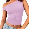 Jngrtsyjvip Fashion Womens Off The Shoulder Tops Sleeveless Shirts Going Out Crop Tank Tops Slim Fitted Y2K Summer Outfits 2024