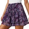Jngrtsyjvip Fashion Shorts for Women Casual Boho Floral Skorts Ruffle Mini Skirts Running Tennis Butterfly Shorts Chiffon Shorts