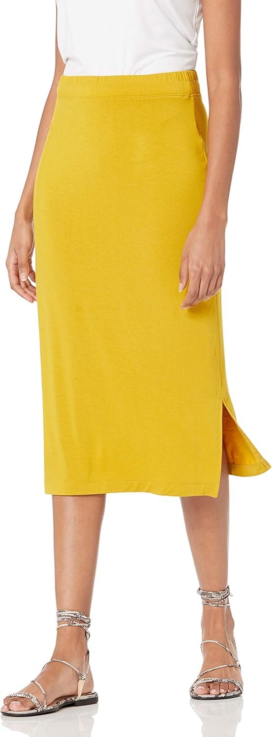 71WI297PQML._AC_SL1500 Jngrtsyjvip Fashion Women's Pull-On Knit Midi Skirt (Available in Plus Size)