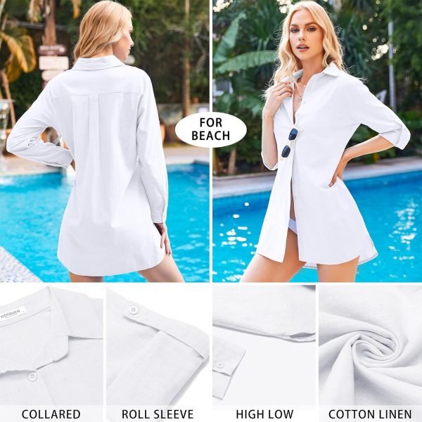 Jngrtsyjvip Fashion   Women Boyfriend Shirts Button Down Long Sleeve Blouse Cuffed Sleeve Collared Shirt