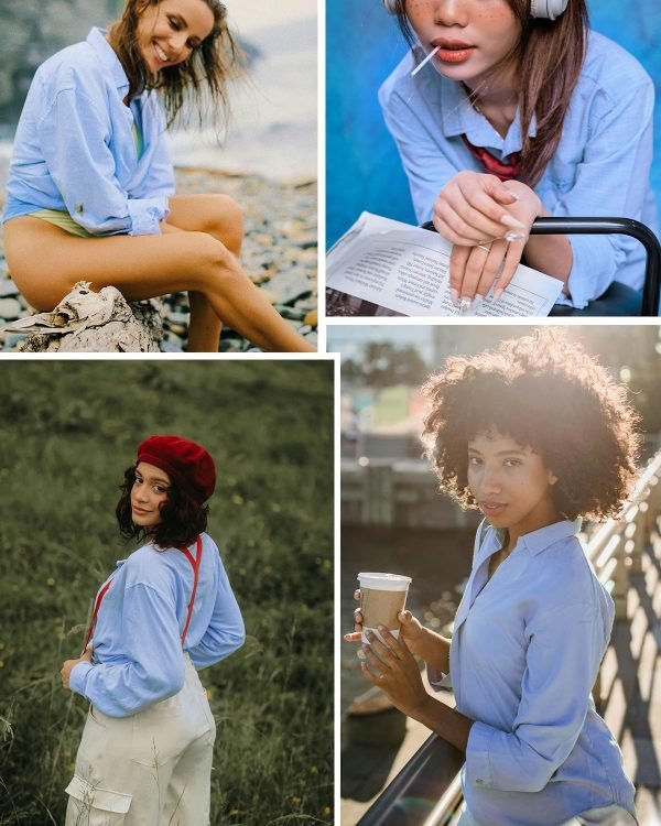 Jngrtsyjvip Fashion Womens Button Down Shirts Long/Roll Up Sleeve cotton and linen women's shirt Collared Work Blouses Oversized Loose Tops with Pocket