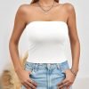 71au7zDYNEL._AC_SL1500 Jngrtsyjvip Fashion Womens Summer Tube Tops Strapless No Pad Clubwear Y2K Going Out Stretchy Basic Casual Cami Tops
