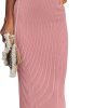 Jngrtsyjvip Fashion  Womens 2024 Summer V Neck Knit Midi Dress Bodycon Sleeveless Ribbed Sweater Dresses