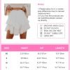 Jngrtsyjvip Fashion Shorts for Women Casual Boho Ruffle Tiered Skorts High Waist Mini Skirts Golf Tennis Crochet Shorts