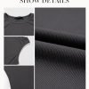 Jngrtsyjvip Fashion Midi Dress for Women Summer Bodycon Knit Dress Round Neck Sleeveless Side Slit Long Slim Elegant Wedding Guest Dress