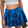 Jngrtsyjvip Fashion  Mini Skirt for Women Pleated Drawstring High Waist Skater Skirt Sexy Lingerie Skirts S-XXL