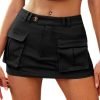71jQ9vYC2YL._AC_SL1500 Jngrtsyjvip Fashion Women's Low Waist Mini Cargo Skirt Y2K, High-Stretch Bodycon Button Denim Skirt with Pockets
