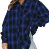 Jngrtsyjvip Fashion   Womens Button Down Flannel Shirts Long Sleeve Plaid Shackets Business Casual Blouse Top