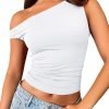Jngrtsyjvip Fashion Womens Off The Shoulder Tops Sleeveless Shirts Going Out Crop Tank Tops Slim Fitted Y2K Summer Outfits 2024