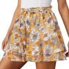 Jngrtsyjvip Fashion Shorts for Women Casual Boho Floral Skorts Ruffle Mini Skirts Running Tennis Butterfly Shorts Chiffon Shorts