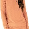 Jngrtsyjvip Fashion   Womens Long Sleeve Round Neck Shirts Basic Tee Fall Tops Outfits Clothes 2024