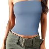71o6LjsFdoL._AC_SL1500 Jngrtsyjvip Fashion Womens Summer Tube Tops Strapless No Pad Clubwear Y2K Going Out Stretchy Basic Casual Cami Tops