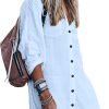 Jngrtsyjvip Fashion   Women's Swimsuit Cover Up Summer Beachwear Button Down Shirt Bikini Bathing Suit Beach Coverup Mini Dresses