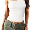 71p8HZ3GnrL._AC_SL1500 Jngrtsyjvip Fashion Womens Summer Tube Tops Strapless No Pad Clubwear Y2K Going Out Stretchy Basic Casual Cami Tops