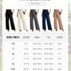 Jngrtsyjvip FashionI  Women's Wide Leg Pants with Pockets High Waist Adjustable Knot Loose Casual Trousers Business Work Casual Pants