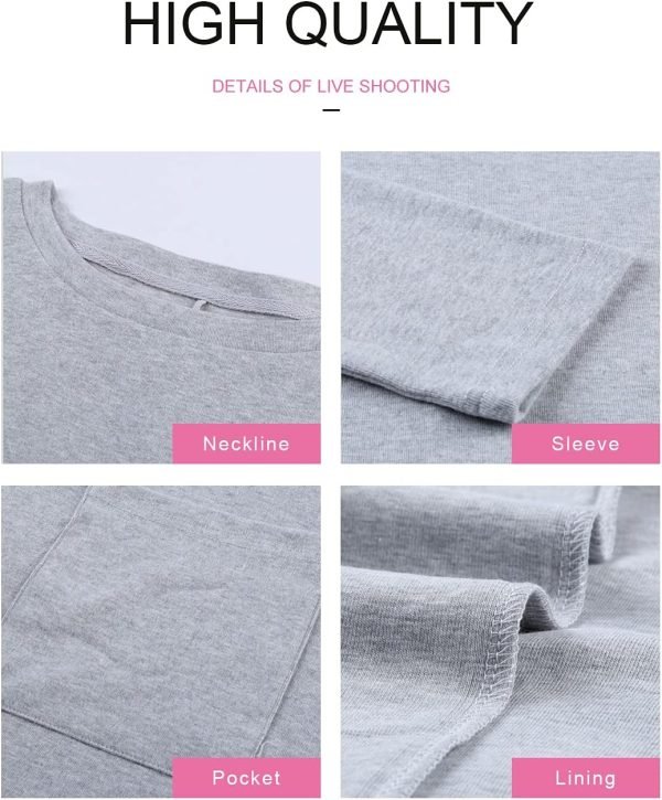 Jngrtsyjvip Fashion   Womens 2024 Fall Outfits Casual Long Sleeve Shirts Lightweight Sweatshirts Fashion Tunic Tops with Pockets