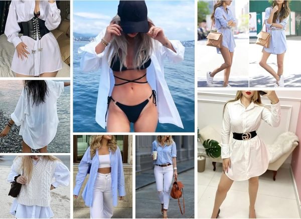 Jngrtsyjvip Fashion   Women Boyfriend Shirts Button Down Long Sleeve Blouse Cuffed Sleeve Collared Shirt