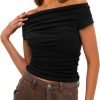 71v9LwaPCGL._AC_SL1500 Jngrtsyjvip Fashion Women's Summer Cap Sleeve Boat Neck Off Shoulder Top Going Out Slim Fit Tops Y2K Tight Shirts
