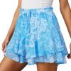 Jngrtsyjvip Fashion Shorts for Women Casual Boho Floral Skorts Ruffle Mini Skirts Running Tennis Butterfly Shorts Chiffon Shorts