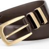 Jngrtsyjvip Fashion  Plus Size Women's Leather Belts for Jeans Pants Fashion Ladies Black Belt with Gold Buckle