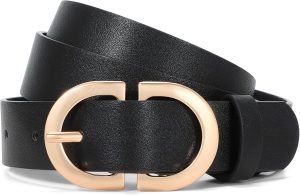 71x6CNL1gML._AC_SL1500 Jngrtsyjvip Fashion Women Leather Belt for Jeans Pants Dress Fashion Ladies Belts with Gold Buckle White Waist Belt Small to Plus Size