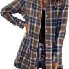 Jngrtsyjvip Fashion   Flannel for Women 2024 Fall Fashion Long Sleeve Plaid Button Down Shirts Shacket Blouse Top with Pockets