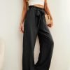 Jngrtsyjvip FashionI  Women's Wide Leg Pants with Pockets High Waist Adjustable Knot Loose Casual Trousers Business Work Casual Pants
