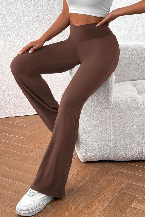 Jngrtsyjvip Fashion  Women's Summer Yoga Pants High Waisted Sweatpants Casual Striped Bootcut Flare Workout Leggings