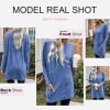 Jngrtsyjvip Fashion   Womens 2024 Fall Outfits Casual Long Sleeve Shirts Lightweight Sweatshirts Fashion Tunic Tops with Pockets