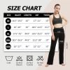 Jngrtsyjvip Fashion Cut Yoga Pants for Women High Waist Tummy Control Loose Fit Sweatpants, M-3XL
