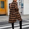 Jngrtsyjvip Fashion   Women's Button Down Flannel Shirts Plaid Shacket Long Sleeve Collared Long Jacket Coats
