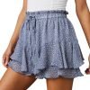Jngrtsyjvip Fashion Shorts for Women Casual Boho Floral Skorts Ruffle Mini Skirts Running Tennis Butterfly Shorts Chiffon Shorts