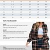 Jngrtsyjvip Fashion   Women's Button Down Flannel Shirts Plaid Shacket Long Sleeve Collared Long Jacket Coats