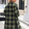 Jngrtsyjvip Fashion   Flannel for Women 2024 Fall Fashion Long Sleeve Plaid Button Down Shirts Shacket Blouse Top with Pockets