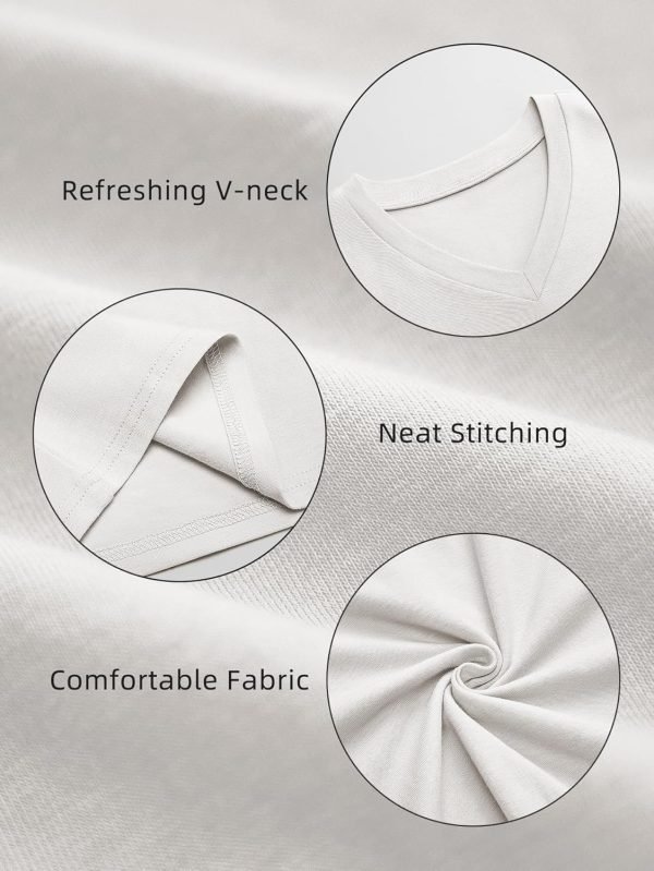 Jngrtsyjvip Fashion   Womens Oversized T Shirts V Neck Tees Half Sleeve Cozy Comfy Tunic 2024 Y2K Tops Casual