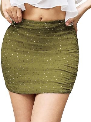 81aphTdaknL._AC_SL1500 Jngrtsyjvip Fashion Women's Black Mini Skirt Sex Mid-Waist Elastic Bodycon Short Y2k Mini Skirts……