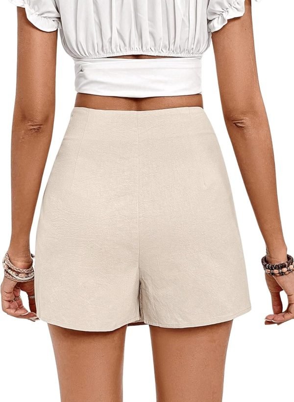 81hOIlV8BvL._AC_SL1500 Jngrtsyjvip Fashion Women's High Waisted Fringe Trim Skort Ring Linked Wrap Casual Skirt Shorts