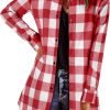 Jngrtsyjvip Fashion   Flannel for Women 2024 Fall Fashion Long Sleeve Plaid Button Down Shirts Shacket Blouse Top with Pockets