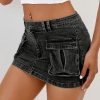 81jTiQ4CiwL._AC_SL1500 Jngrtsyjvip Fashion Women's Low Waist Mini Cargo Skirt Y2K, High-Stretch Bodycon Button Denim Skirt with Pockets
